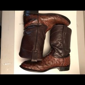 Larry Mahan Ostrich Quill boots size 11 D